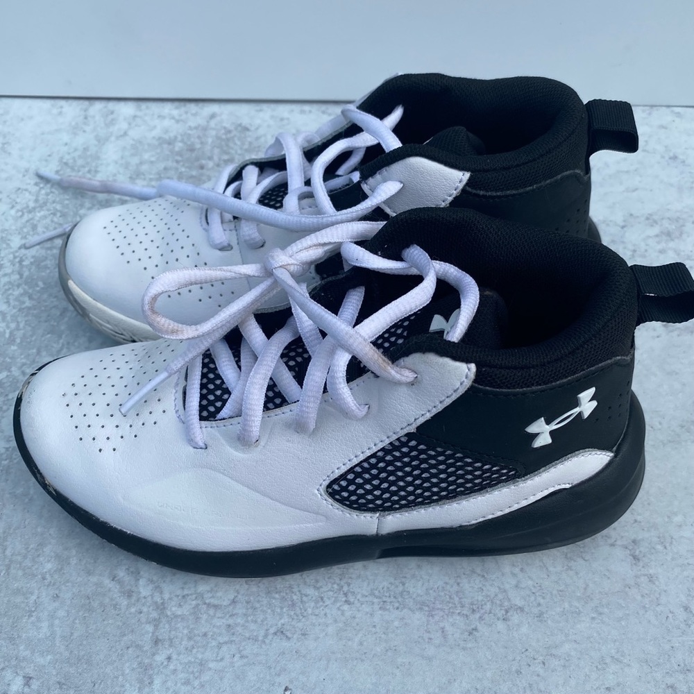 Boys Black and White High Top Sneakers